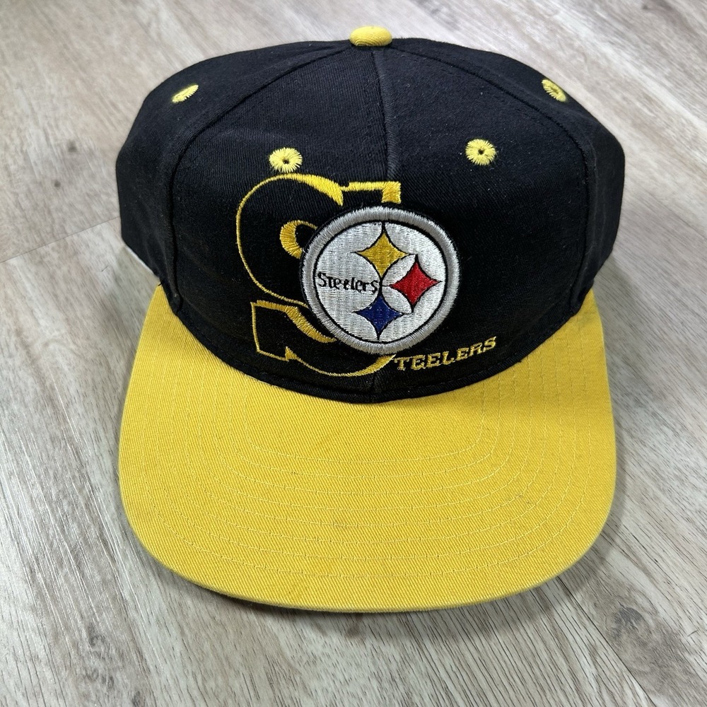 VTG Pittsburgh Steelers Snapback Hat NFL Football Annco Black Yellow Cap